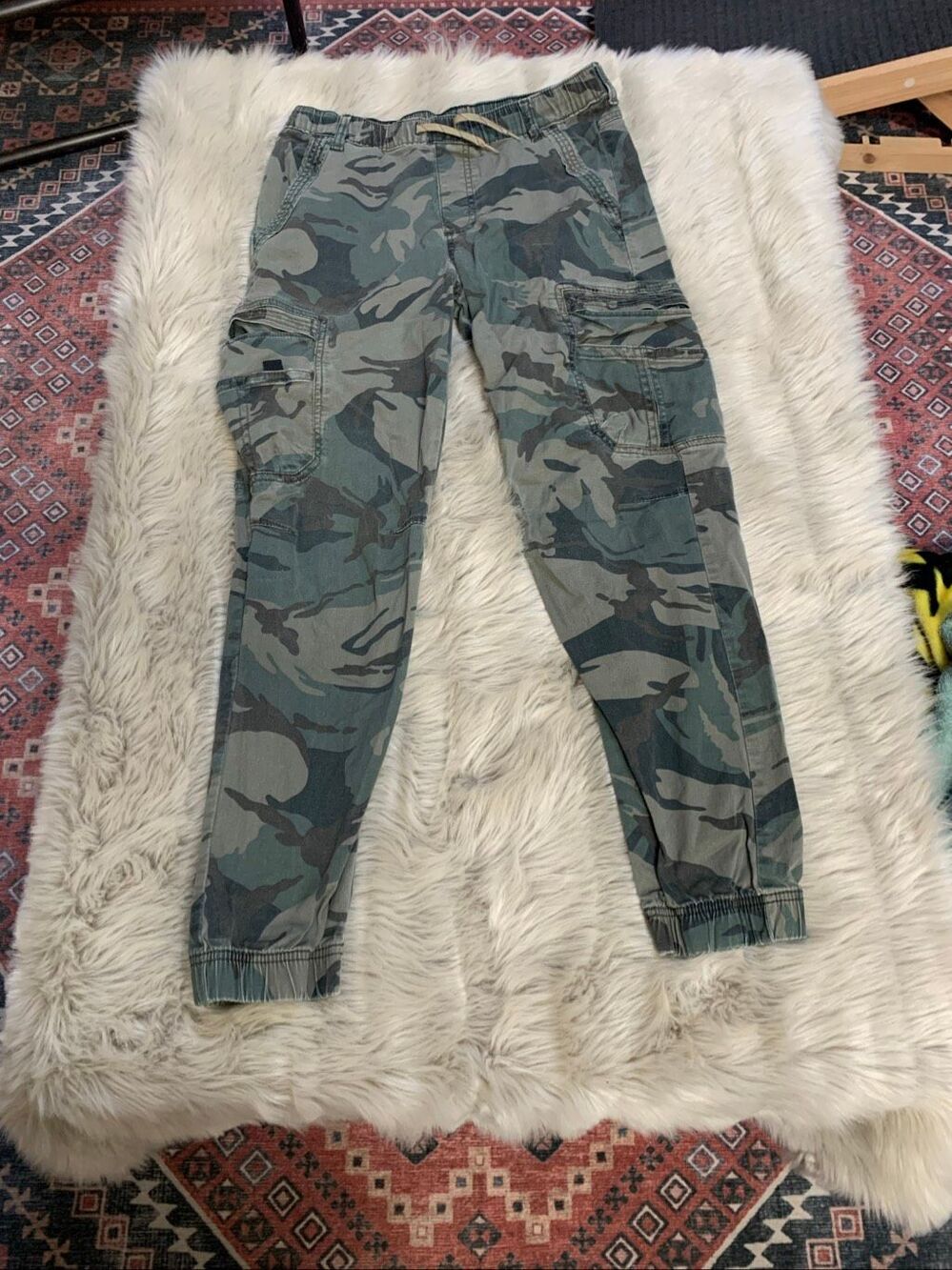 Wrangler boys camo cargo jogger pants - green camouflage Size 16
